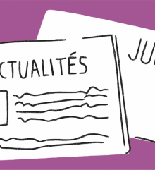 illustration d'un journal indiquant "actualités" et "juin"