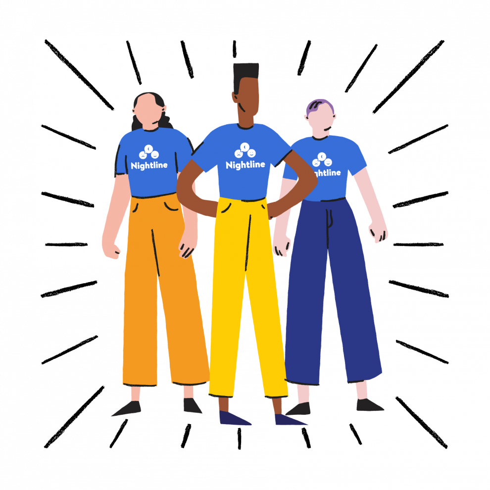 Illustration of volunteers as superheroes