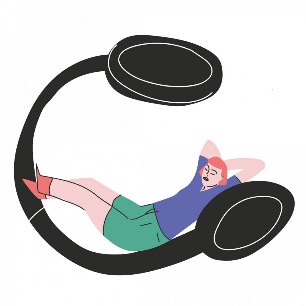 personnage allongé