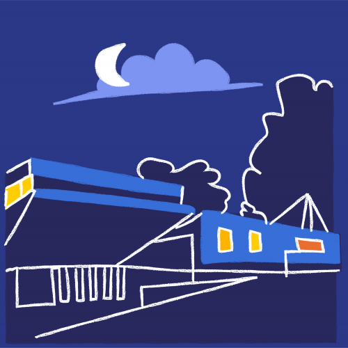 Illustration ville de Saclay la nuit