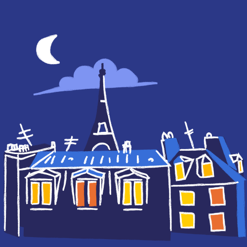 Illustration ville de Paris la nuit