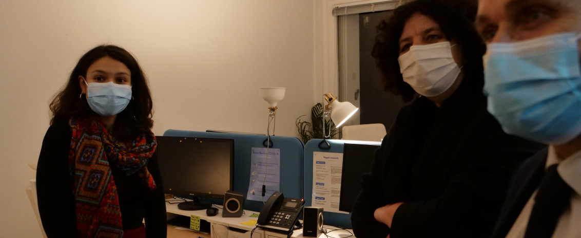 Frédérique Vidal et Frank Bellivier en compagnie de la présidente de Nightline Paris